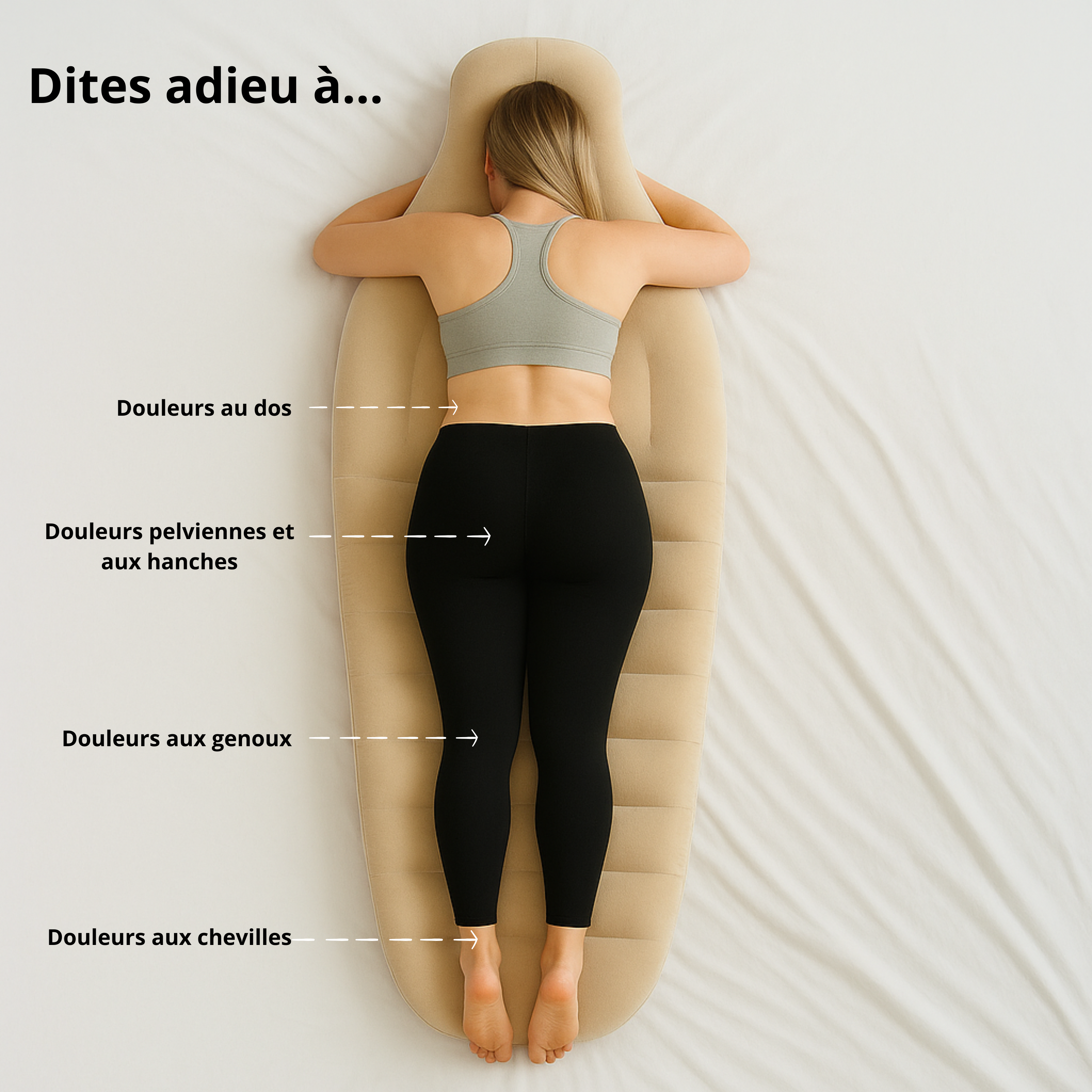 Matelas de grossesse gonflable ergonomique